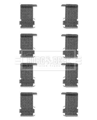 BORG & BECK Комплектующие, колодки дискового тормоза BBK1092